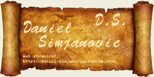 Daniel Simjanović vizit kartica